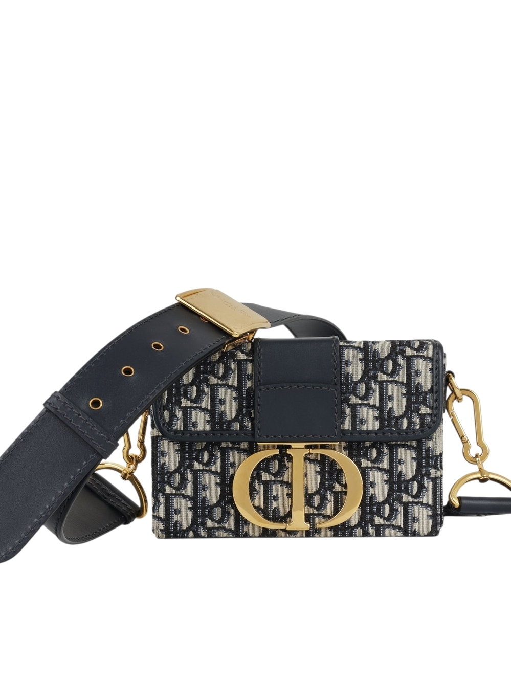 Christian Dior Oblique Jacquard 30 Montaigne Box Bag Navy "Excellent Condition "